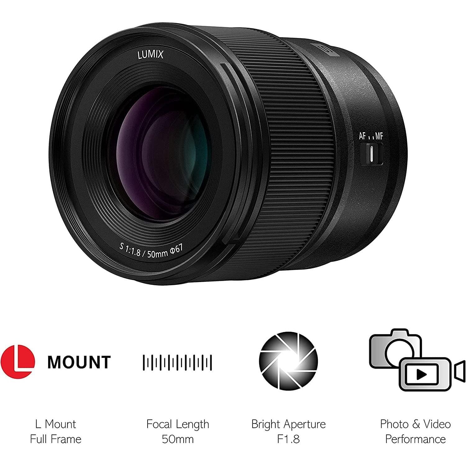 Buy Panasonic,Panasonic LUMIX S 50mm f/1.8 lightweight lens for S series camera - Gadcet.com | UK | London | Scotland | Wales| Ireland | Near Me | Cheap | Pay In 3 | Camera Lenses