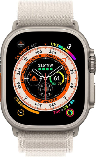 Apple,Apple Watch Ultra (GPS + Cellular), 49mm Titanium Case with Starlight Alpine Loop - Gadcet.com