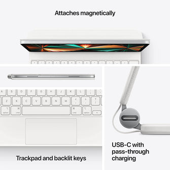 Apple Magic Keyboard (for iPad Pro 11-inch - 3rd generation and iPad Air - 4th generation) - White - Gadcet.com