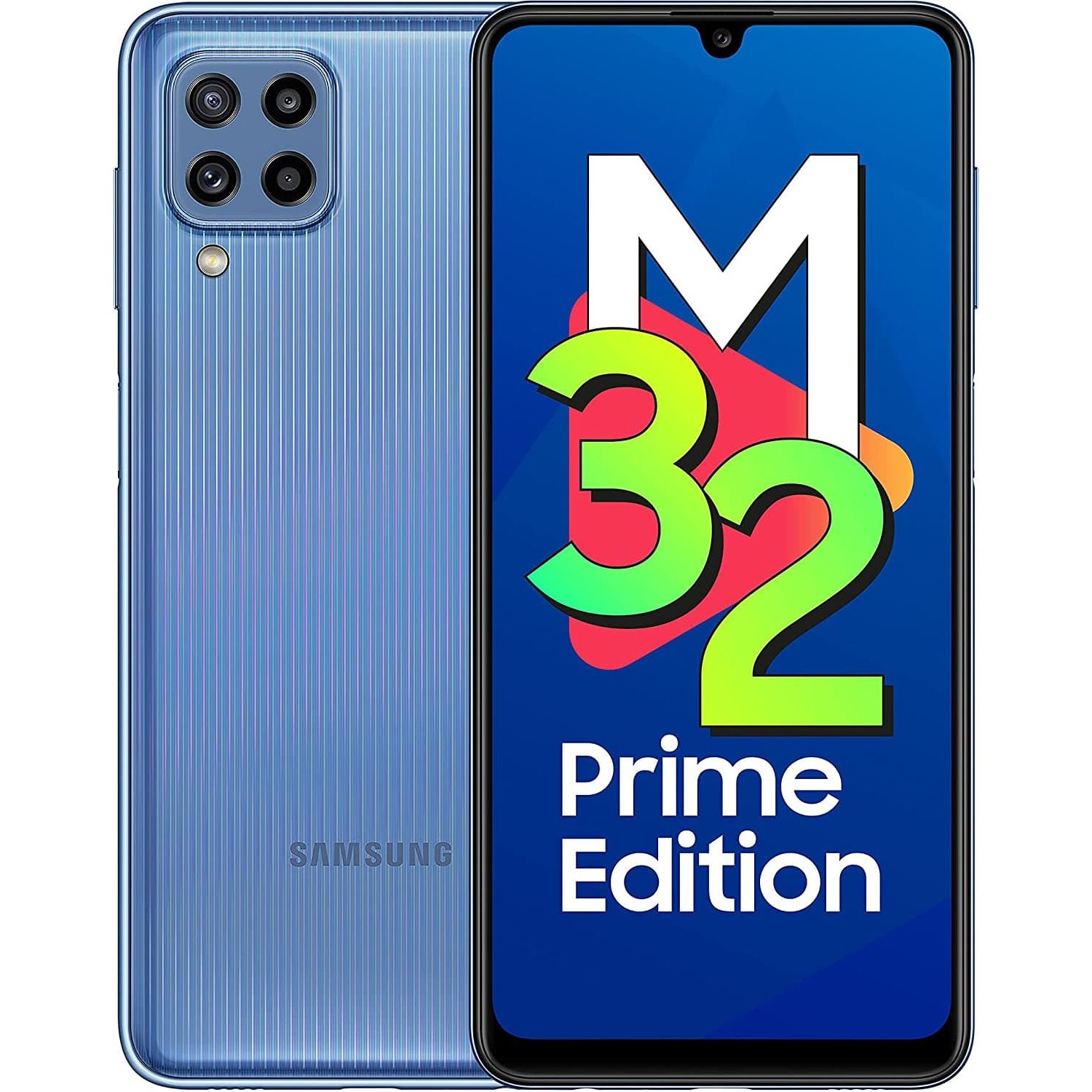 Samsung,Samsung Galaxy M32 Prime Edition 4G 4GB RAM, 64GB Storage, Dual SIM, Light Blue - Unlocked - International Model - Gadcet.com