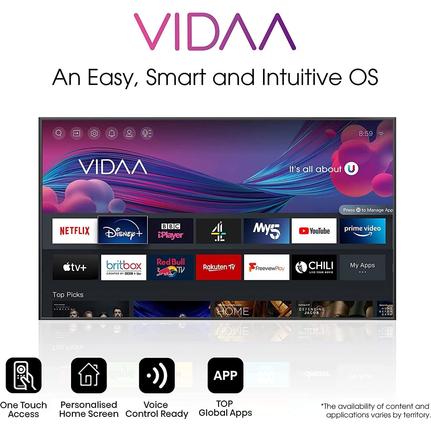 HISENSE,Hisense 32A4BGTUK (32 Inch) HD Smart TV, with Natural Colour Enhancer, DTS Virtual X, VIDAA U5 OS, Youtube, Netflix, Disney +, Freeview Play and WiFi (2022 NEW) - Gadcet.com