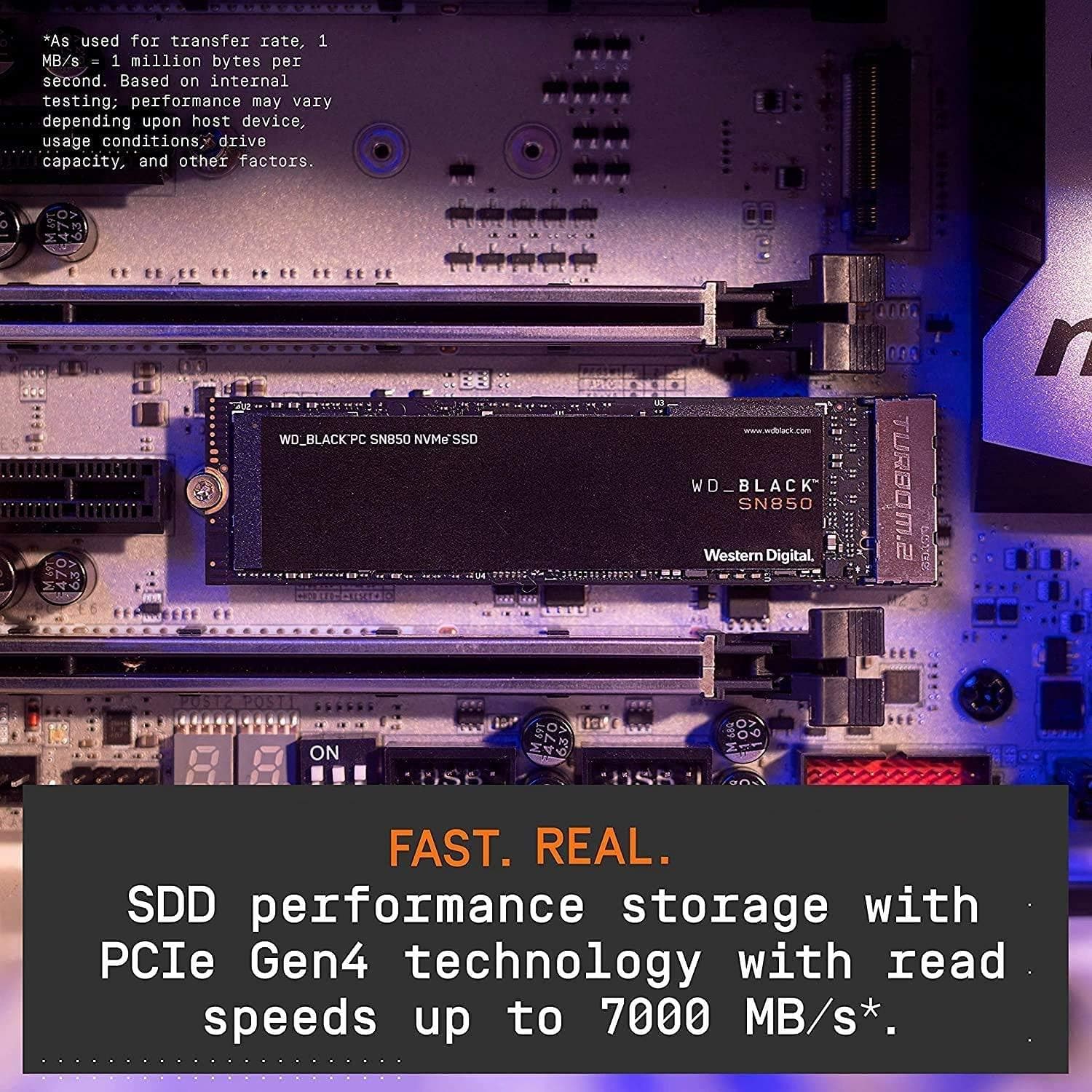 Buy WD,WD_BLACK SN850 500GB M.2 2280 PCIe Gen4 NVMe Gaming SSD up to 7000 MB/s read speed - Gadcet.com | UK | London | Scotland | Wales| Ireland | Near Me | Cheap | Pay In 3 | Hard Drives