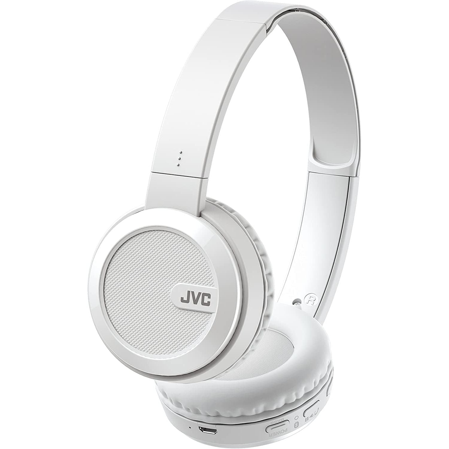 Gadcet.com,JVC S40BT On Ear Bluetooth Wireless Foldable Headphones with Dynamic Deep Bass Boost - White - Gadcet.com