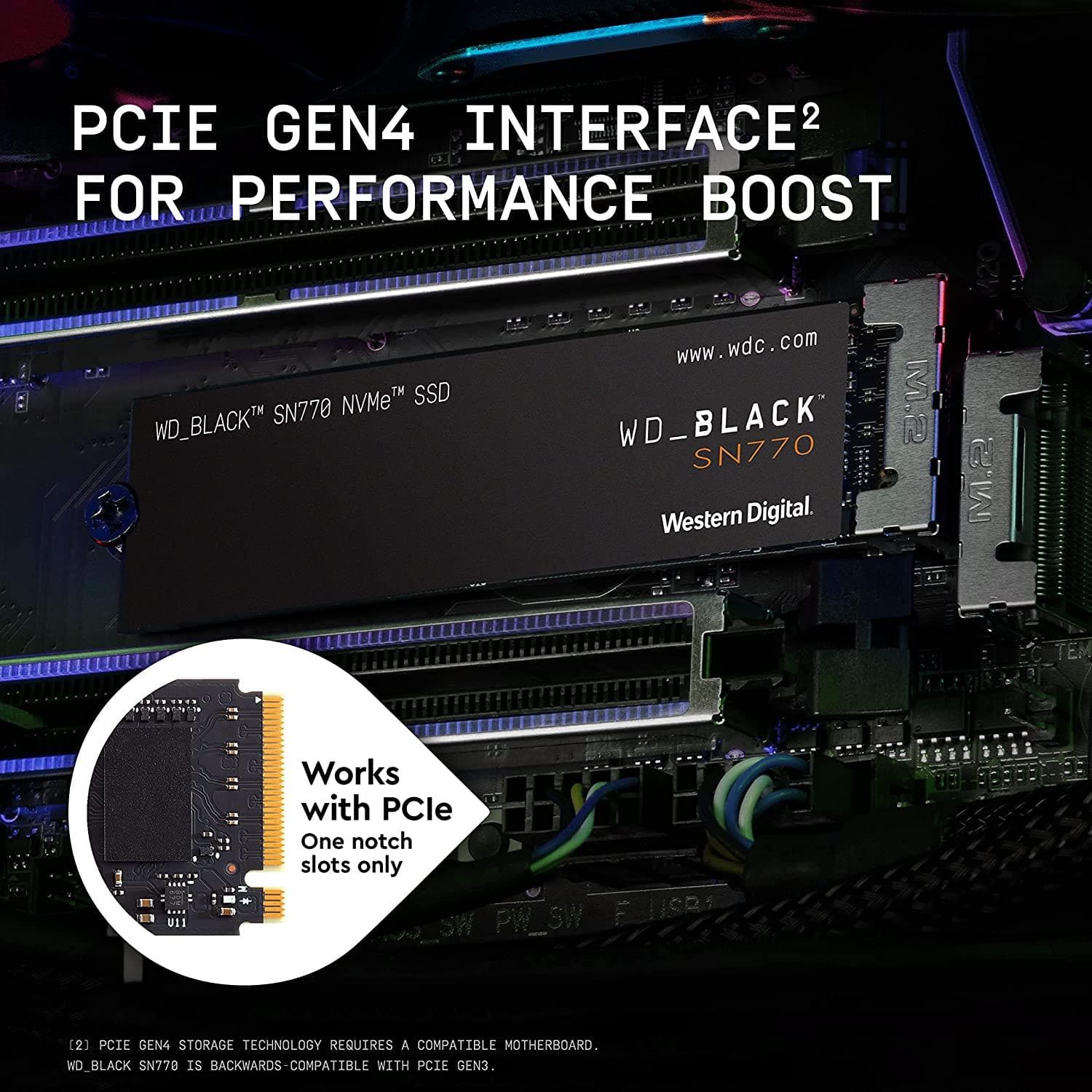 Buy WD,WD_BLACK SN770 500GB M.2 2280 PCIe Gen4 NVMe Gaming SSD up to 5000 MB/s - Gadcet.com | UK | London | Scotland | Wales| Ireland | Near Me | Cheap | Pay In 3 | Hard Drives