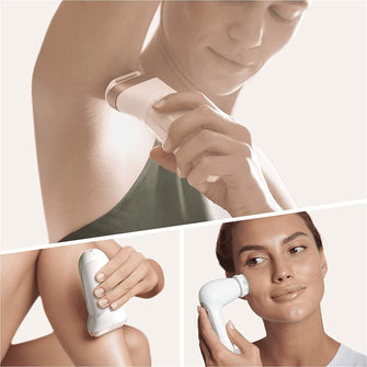 Buy Braun,Braun Silk-épil 9 Epilator Hair Removal, Includes Facial Cleansing Brush High Frequency Massage Cap Shaver and Trimmer Head, Cordless, Wet & Dry, 100% Waterproof, UK 2 Pin Plug, 9-880, White/Pink - Gadcet.com | UK | London | Scotland | Wales| Ireland | Near Me | Cheap | Pay In 3 | Shaver & Trimmer