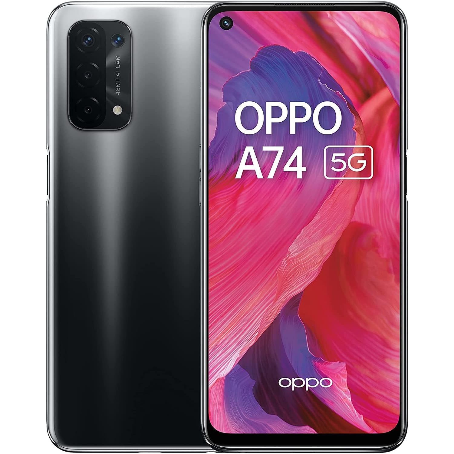 Buy Oppo,OPPO A74 5G 128GB Storage, 6GB RAM, Dual Sim, Fluid Black - Unlocked - Gadcet.com | UK | London | Scotland | Wales| Ireland | Near Me | Cheap | Pay In 3 | Mobile Phones