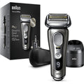 Braun Series 9 Pro Electric Shaver With 4+1 Head, ProLift Trimmer, 5-in-1 SmartCare Center & Leather Travel Case, UK 2 Pin Plug, 9465cc, Silver - Gadcet.com
