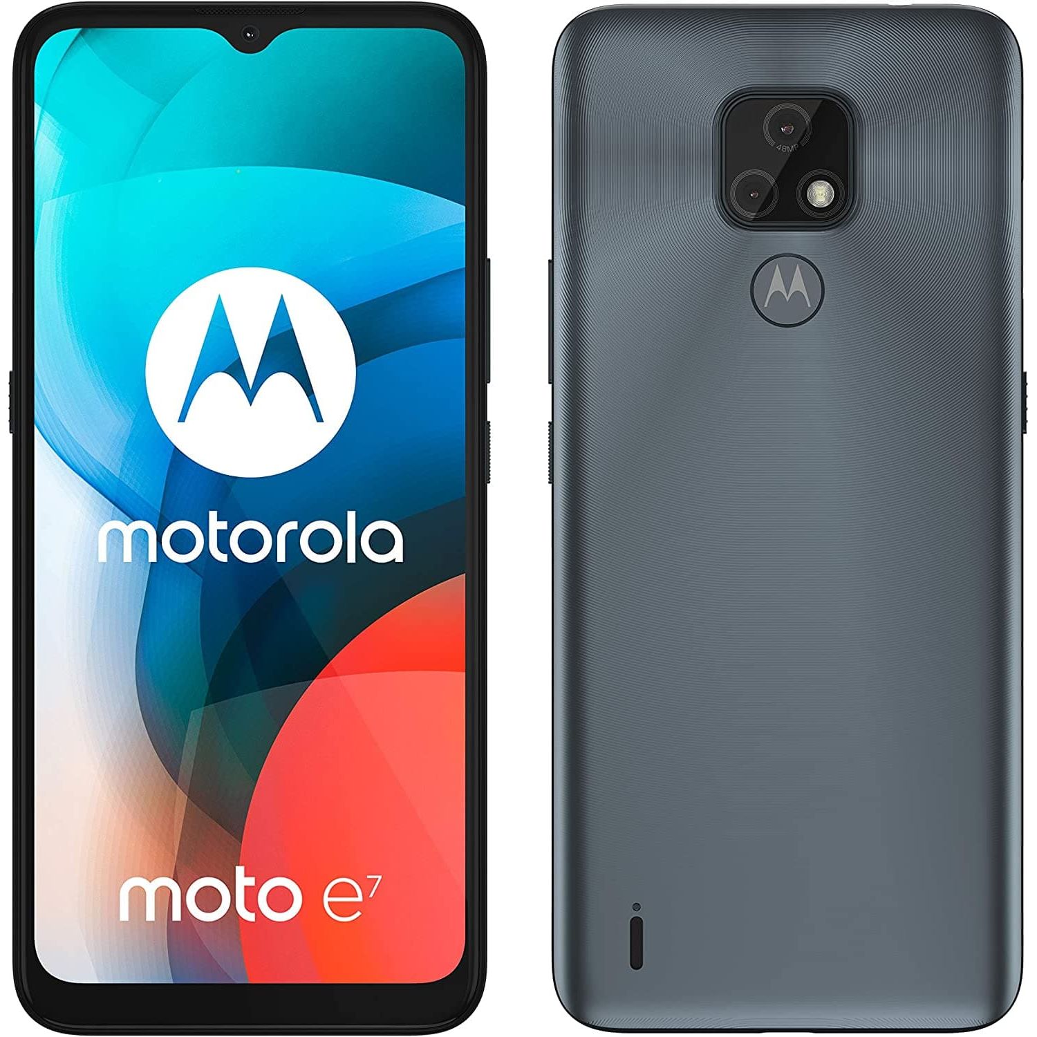 Motorola,Moto E7 6.5 Inch Max Vision HD+, 48MP dual camera system, 4000 mAH battery, Dual SIM, Android 10, Mineral Grey - Gadcet.com