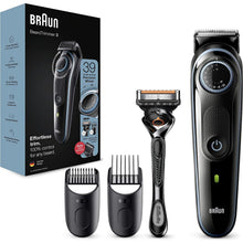 Braun,Braun Beard Trimmer Series 3 & Hair Clippers with Gillette Fusion5 ProGlide Razor, 39 Length Settings, BT3240, Black/Blue - Gadcet.com