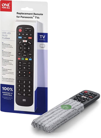 One For All Panasonic TV Replacement remote – Works with ALL Panasonic TVs – Learning feature -URC4914 - Gadcet.com