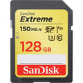 SanDisk Extreme SDXC Memory Card, Up to 150 MB/s, Class 10, U3, V30, 128 GB