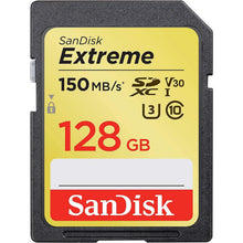 SanDisk Extreme SDXC Memory Card, Up to 150 MB/s, Class 10, U3, V30, 128 GB