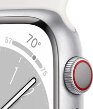 apple,Apple Watch Series 8 (GPS + Cellular 41mm) Smart watch - Silver Aluminium Case with White Sport Band - Regular - Gadcet.com