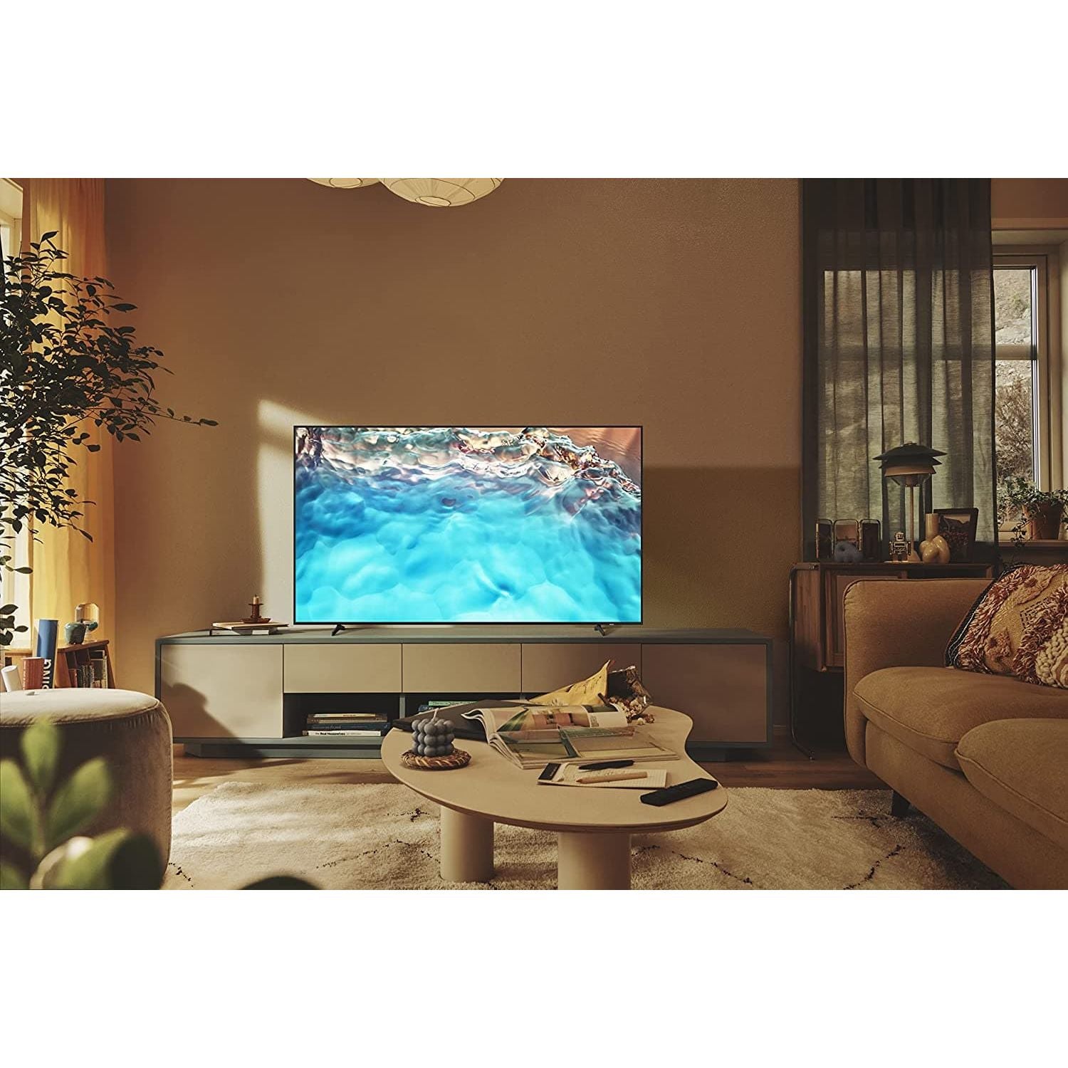 Samsung,Samsung 55 Inch BU8000 UHD Crystal 4K Smart TV (2022) - Airslim Design With Alexa & Smart TV Streaming Built In, Object Tracking Sound, Contrast Enhancer, Boundless Screen & Adjustable Stand - Gadcet.com