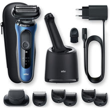 Braun Series 6 Electric Shaver for Men with Beard Trimmer, Precision Trimmer & SmartCare Centre, Wet & Dry, UK 2 Pin Plug, 60-B7500cc, Blue Razor - Gadcet.com
