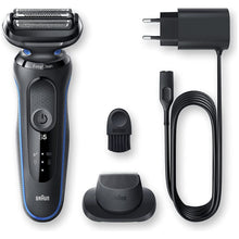 Braun Series 5 Electric Shaver, With Precision Trimmer Attachment For Moustache & Sideburns Trimming, 100% Waterproof, 2 Pin Bathroom Plug, 50-B1200s, Blue Razor - Gadcet.com