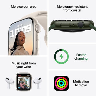 Buy Apple,Apple Watch Series 7 (GPS, 41mm) - Starlight Aluminium Case with Starlight Sport Band - Gadcet.com | UK | London | Scotland | Wales| Ireland | Near Me | Cheap | Pay In 3 | Watches