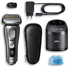 Braun Series 9 Pro Electric Shaver With 4+1 Head, ProLift Trimmer, 5-in-1 SmartCare Center & Leather Travel Case, UK 2 Pin Plug, 9465cc, Silver - Gadcet.com