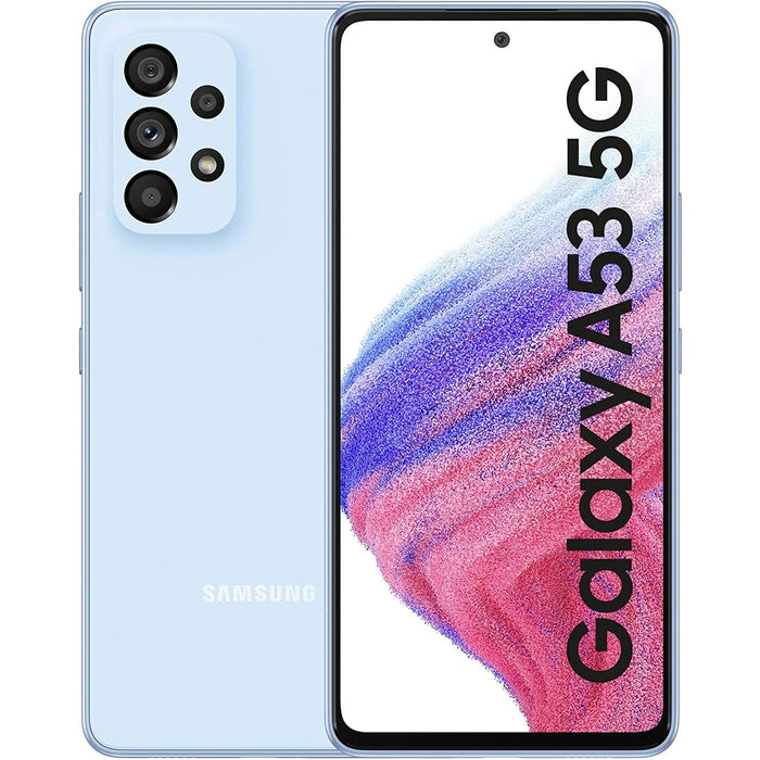 Buy Samsung,Samsung Galaxy A53 5G 128GB Storage 6GB RAM, Dual SIM Awesome Blue - Unlocked - Gadcet.com | UK | London | Scotland | Wales| Ireland | Near Me | Cheap | Pay In 3 | Mobile Phones