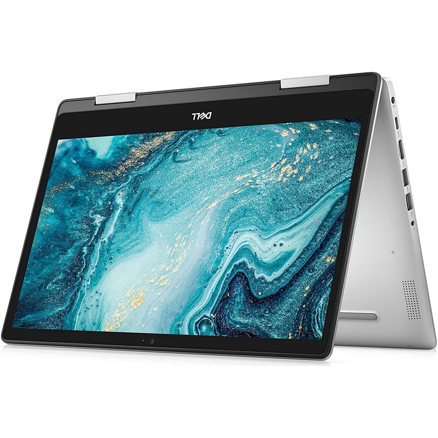 DELL,Dell Inspiron 5491 14-Inch FHD IPS Touchscreen 2-in-1 Laptop (Silver) Intel Core i3-1011OU, 4GB RAM, 256GB SSD, FINGERPRINT READER, Windows 10 - Gadcet.com