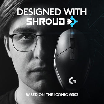 Buy Logitech,Logitech G303 Shroud Edition Wireless Gaming Mouse - LIGHTSPEED Wireless Technology - HERO 25K Sensor - 25600 DPI - 75 Grams - 5 Buttons - PC - Black - Gadcet.com | UK | London | Scotland | Wales| Ireland | Near Me | Cheap | Pay In 3 | Hardware