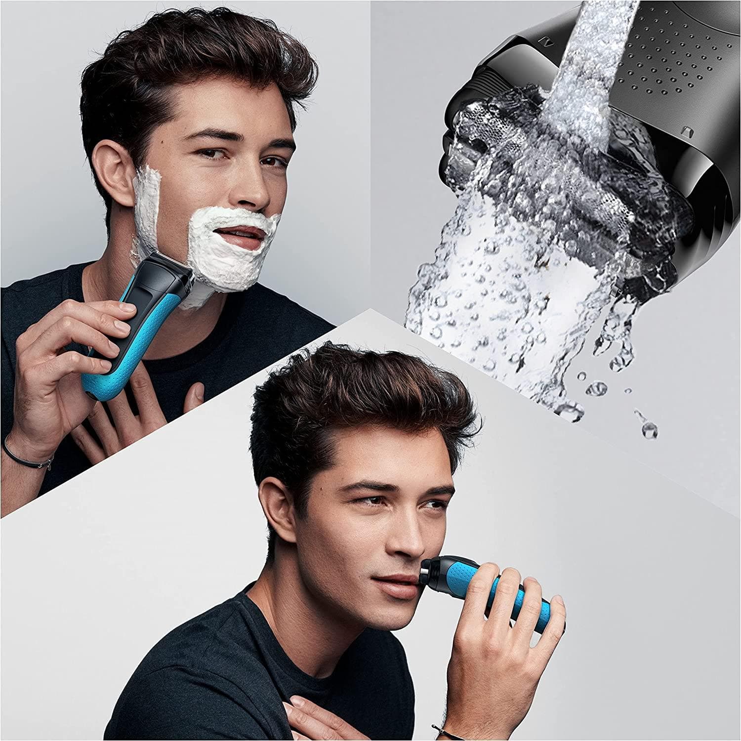 Buy Braun,Braun Series 3 ProSkin Electric Shaver, Electric Razor For Men With Pop Up Precision Trimmer, Sensitive Blades, Wet & Dry, Rechargeable & Cordless, 2 Pin Bathroom Plug, 3040s, Black/Blue Razor - Gadcet.com | UK | London | Scotland | Wales| Ireland | Near Me | Cheap | Pay In 3 | Health Care