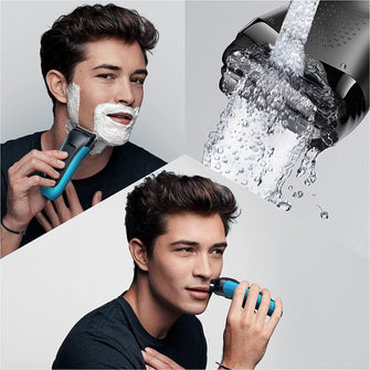 Buy Braun,Braun Series 3 ProSkin Electric Shaver, Electric Razor For Men With Pop Up Precision Trimmer, Sensitive Blades, Wet & Dry, Rechargeable & Cordless, 2 Pin Bathroom Plug, 3040s, Black/Blue Razor - Gadcet.com | UK | London | Scotland | Wales| Ireland | Near Me | Cheap | Pay In 3 | Health Care