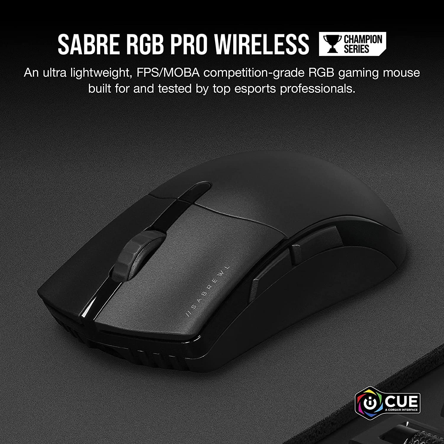Buy Corsair,Corsair SABRE RGB PRO WIRELESS CHAMPION SERIES, Ultra-lightweight FPS/MOBA Wireless Gaming Mouse (SLIPSTREAM WIRELESS Technology, CORSAIR MARKSMAN 26,000 DPI Optical Sensor) Black - Gadcet.com | UK | London | Scotland | Wales| Ireland | Near Me | Cheap | Pay In 3 | Mouse Pads