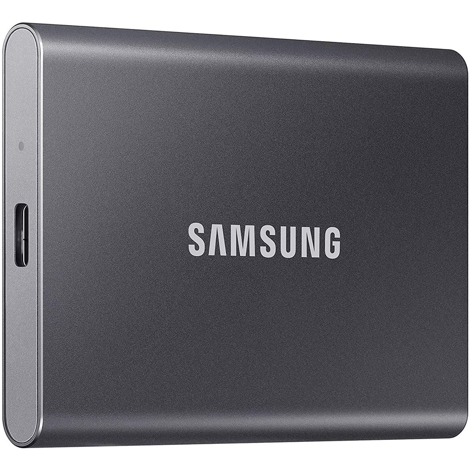 Buy Samsung,Samsung T7 500GB Portable SSD Hard Drive Titanium Grey - Gadcet.com | UK | London | Scotland | Wales| Ireland | Near Me | Cheap | Pay In 3 | Hard Drives