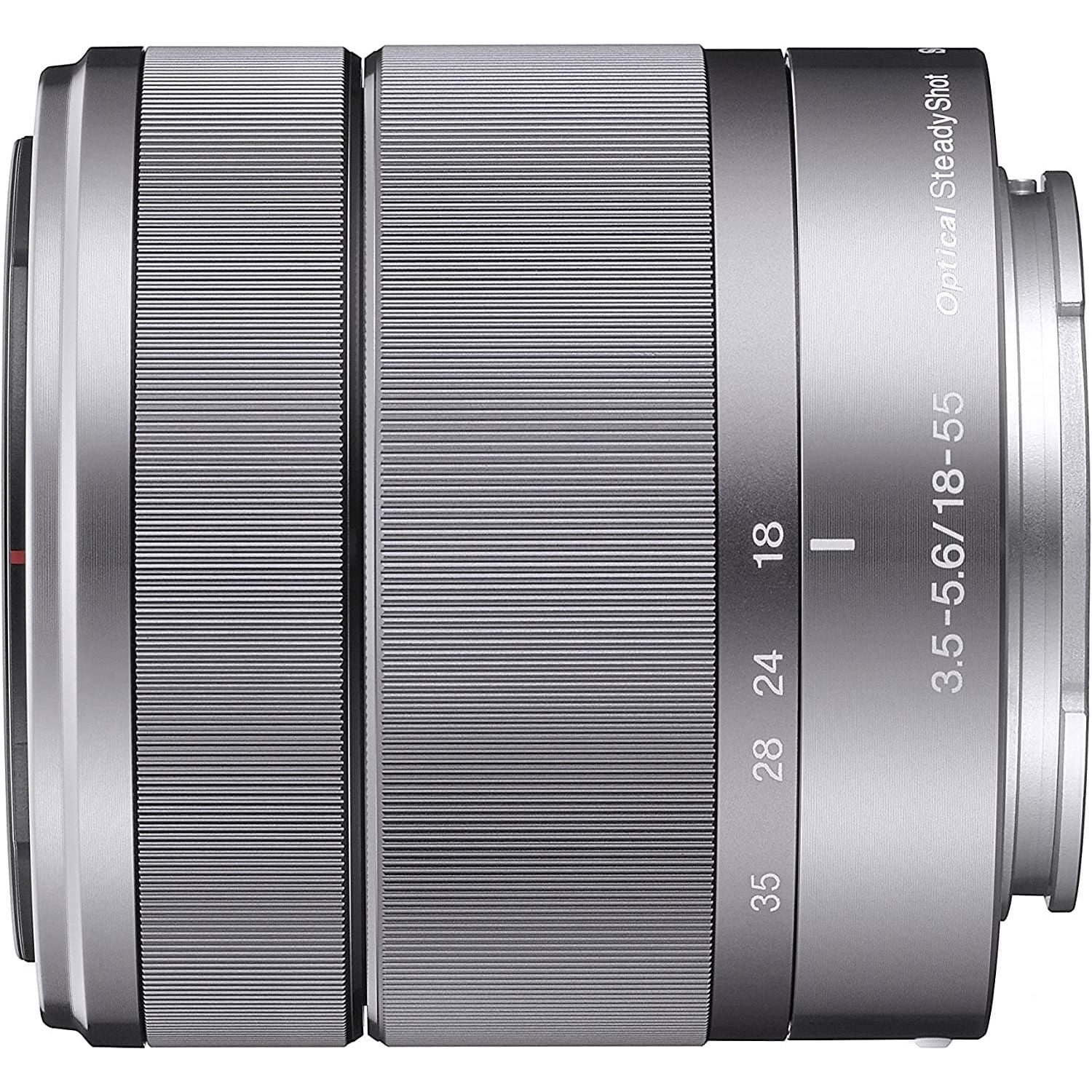 Sony Alpha SEL1855 E-mount 18-55mm F3.5-5.6 OSS Lens - Silver