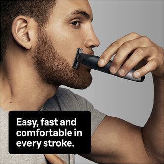 Braun Series XT5 One Blade Hybrid Beard & Stubble Trimmer, Electric Shaver for Men, Body Groomer for Manscaping With Travel Pouch, Gifts For Men, XT5200, Black Razor (2 pin UK plug)