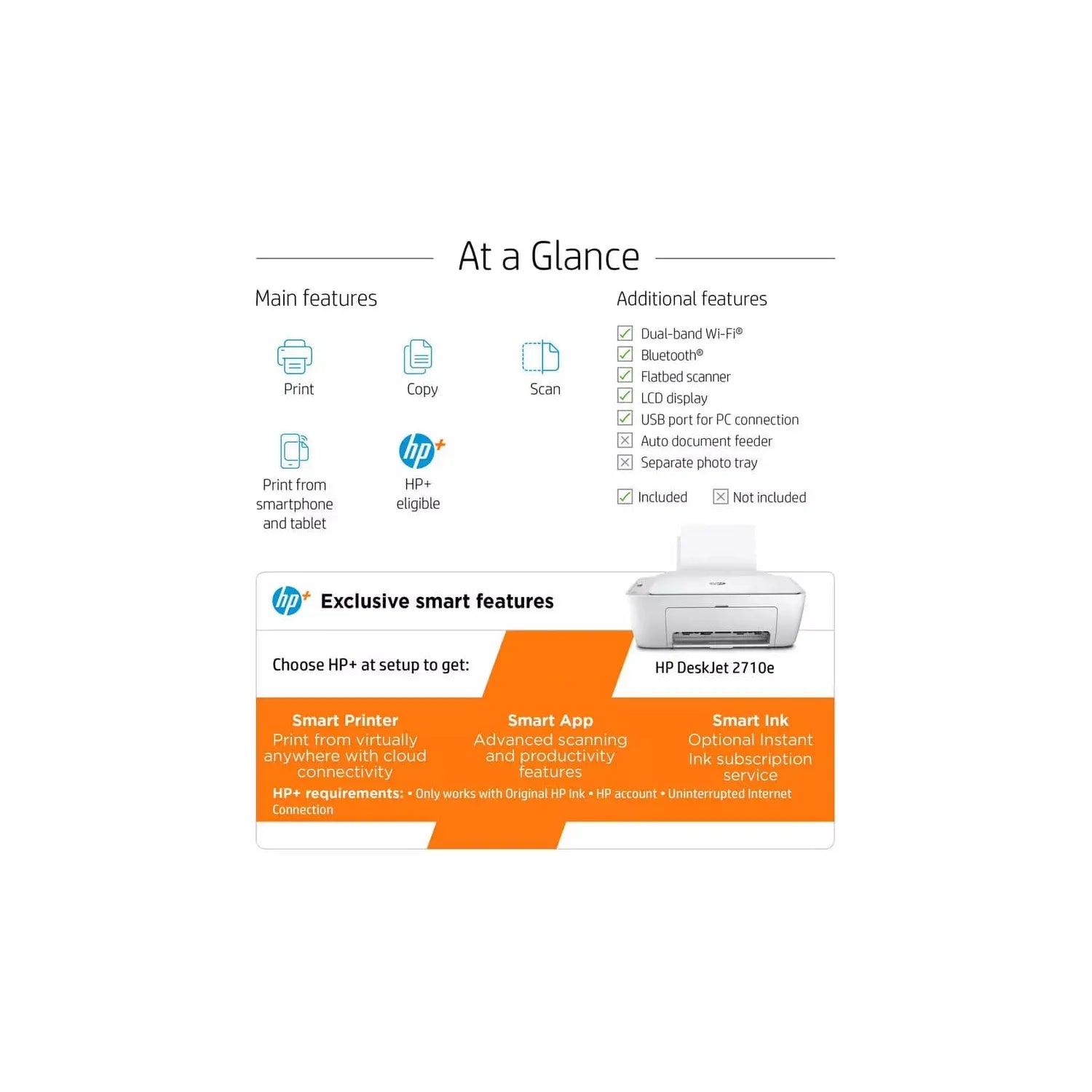 HP Plus DeskJet 2710e Inkjet Printer