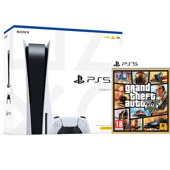 Buy playstation,PlayStation 5 Console Disc Edition + Grand Theft Auto V for PS5 game (Bundle) - Gadcet.com | UK | London | Scotland | Wales| Ireland | Near Me | Cheap | Pay In 3 | Video Game Consoles