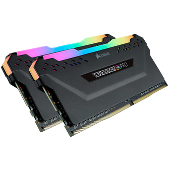 Corsair Vengeance® RGB PRO Intel XMP Certified 16GB (2 x 8GB) DDR4 DRAM 3600MHz C18 Memory Kit — Black