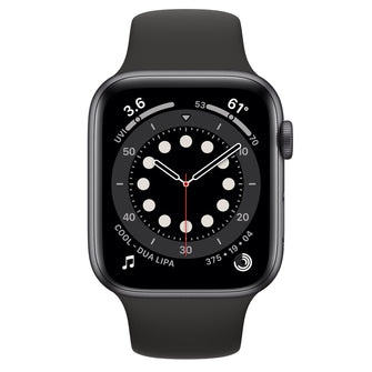 Apple,Apple Watch Series 6 Cellular - Space Grey Aluminium with Black Sports Band, 44 mm - Gadcet.com