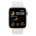 Apple,Apple Watch SE Cellular - Silver with White Sports Band, 44 mm - MNQ23B/A - Gadcet.com