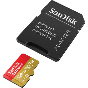 SanDisk 128GB Extreme micro SDXC UHS-I Memory Card with Adapter