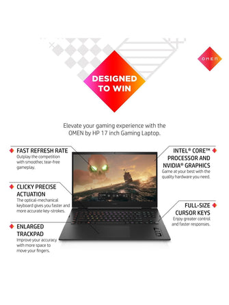 Buy HP,HP Omen 17-ck0013na Gaming Laptop - 17.3in QHD, GeForce RTX 3070, Intel Core i7, 16GB RAM, 1TB SSD storage - Gadcet.com | UK | London | Scotland | Wales| Ireland | Near Me | Cheap | Pay In 3 | Laptops