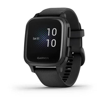 Garmin Venu Sq Music Edition Slate Aluminium Bezel with Black Case and Silicone Band
