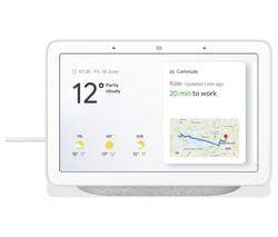 Buy Google,GOOGLE Nest Hub - Chalk (Hands free help at home) - Gadcet.com | UK | London | Scotland | Wales| Ireland | Near Me | Cheap | Pay In 3 | Speakers