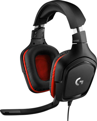 Logitech Gaming G332 Gaming Over-ear headset Corded Stereo Black, Red Volume control, Microphone mute