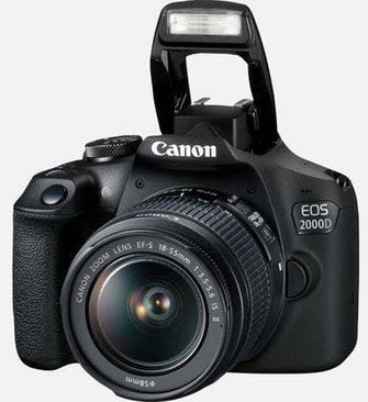 Canon,Canon EOS-2000D DSLR camera EF-S 18-55 mm IS II 24.1 MP Black Optical viewfinder, Built-in flash, Wi-Fi, Full HD Video - Gadcet.com