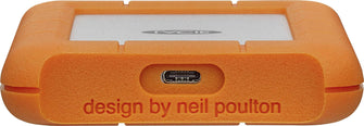 LaCie Rugged 1 TB 2.5" external hard drive USB-C® Silver, Orange STFR1000800