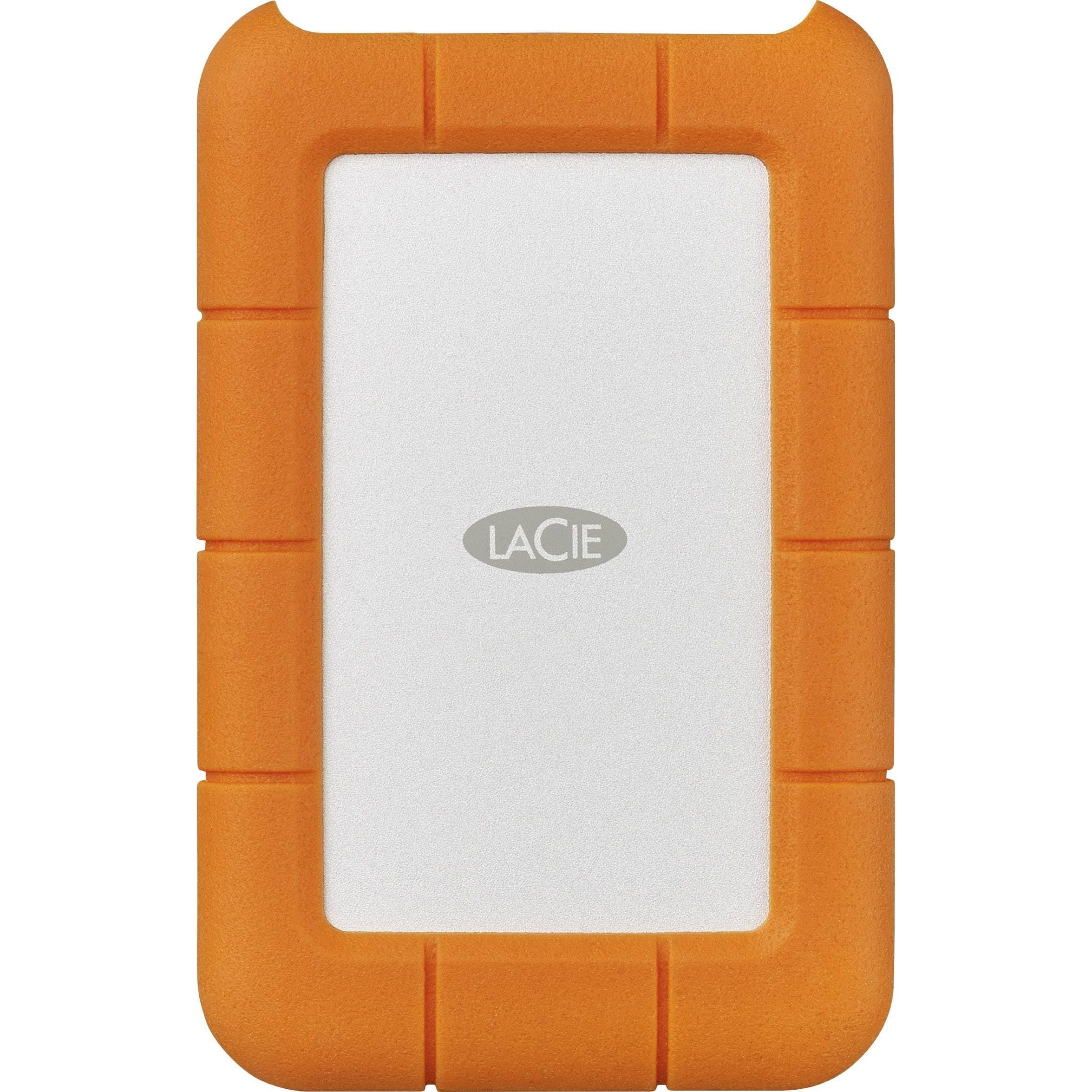 LaCie Rugged 1 TB 2.5" external hard drive USB-C® Silver, Orange STFR1000800