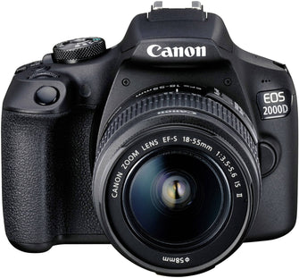 Canon,Canon EOS-2000D DSLR camera EF-S 18-55 mm IS II 24.1 MP Black Optical viewfinder, Built-in flash, Wi-Fi, Full HD Video - Gadcet.com
