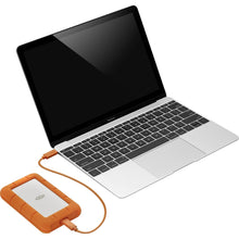 LaCie Rugged 1 TB 2.5" external hard drive USB-C® Silver, Orange STFR1000800