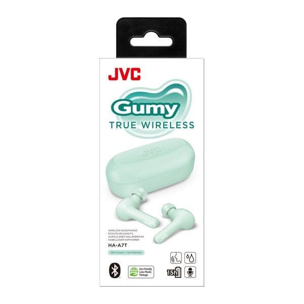 JVC Gumy HA-A7T In-Ear True Wireless Personal Earbuds - Mint Green