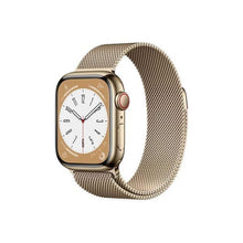 Apple Watch Series 8 (GPS + Cellular), 41mm Gold Stainless Steel Case with Gold Milanese Loop