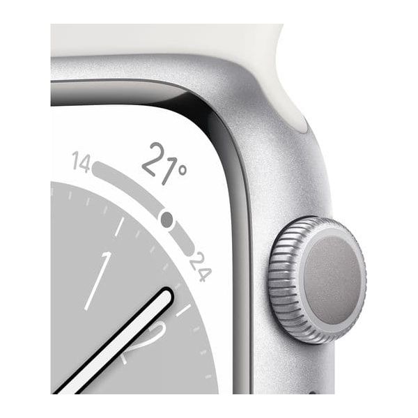 Apple Watch Series 8 GPS 41mm Alu Case/White Sport Band - MP6K3B/A - Gadcet.com