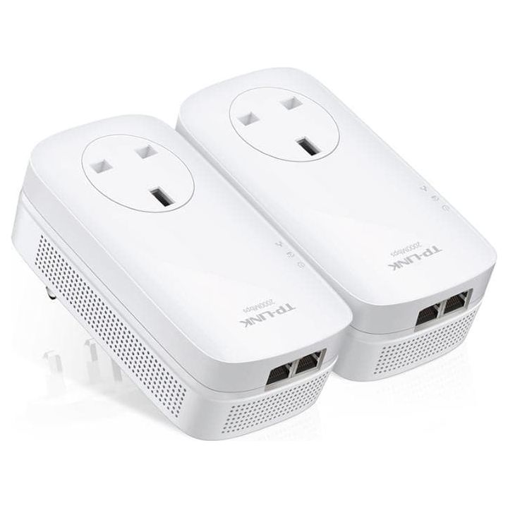 TP-Link,TP-Link AV2000 2-port Gigabit Passthrough Powerline Starter Kit (TL-PA9020P KIT) - Gadcet.com